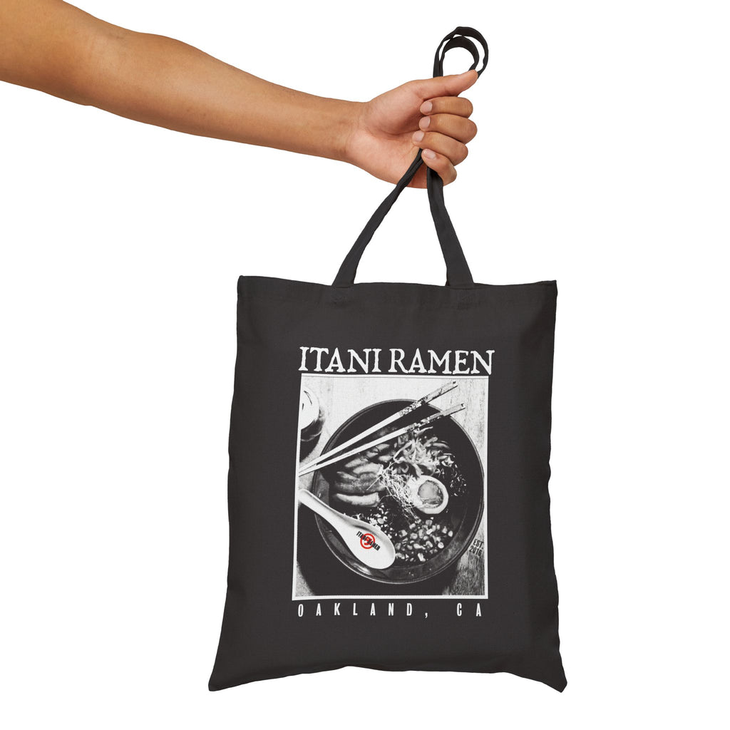 Half Tone Bowl Itani Ramen Cotton Canvas Tote Bag