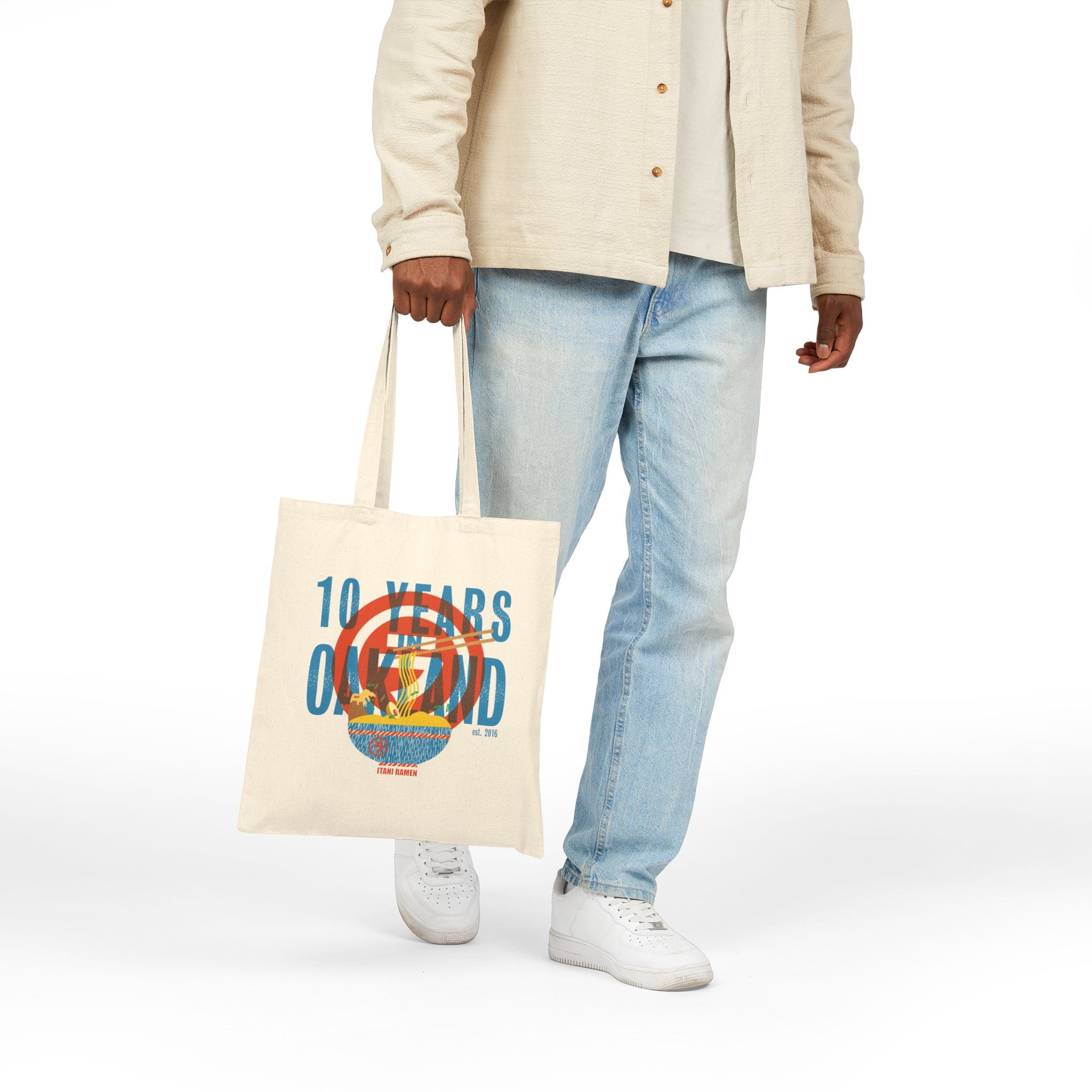 10 Years Itani Ramen Cotton Canvas Tote Bag