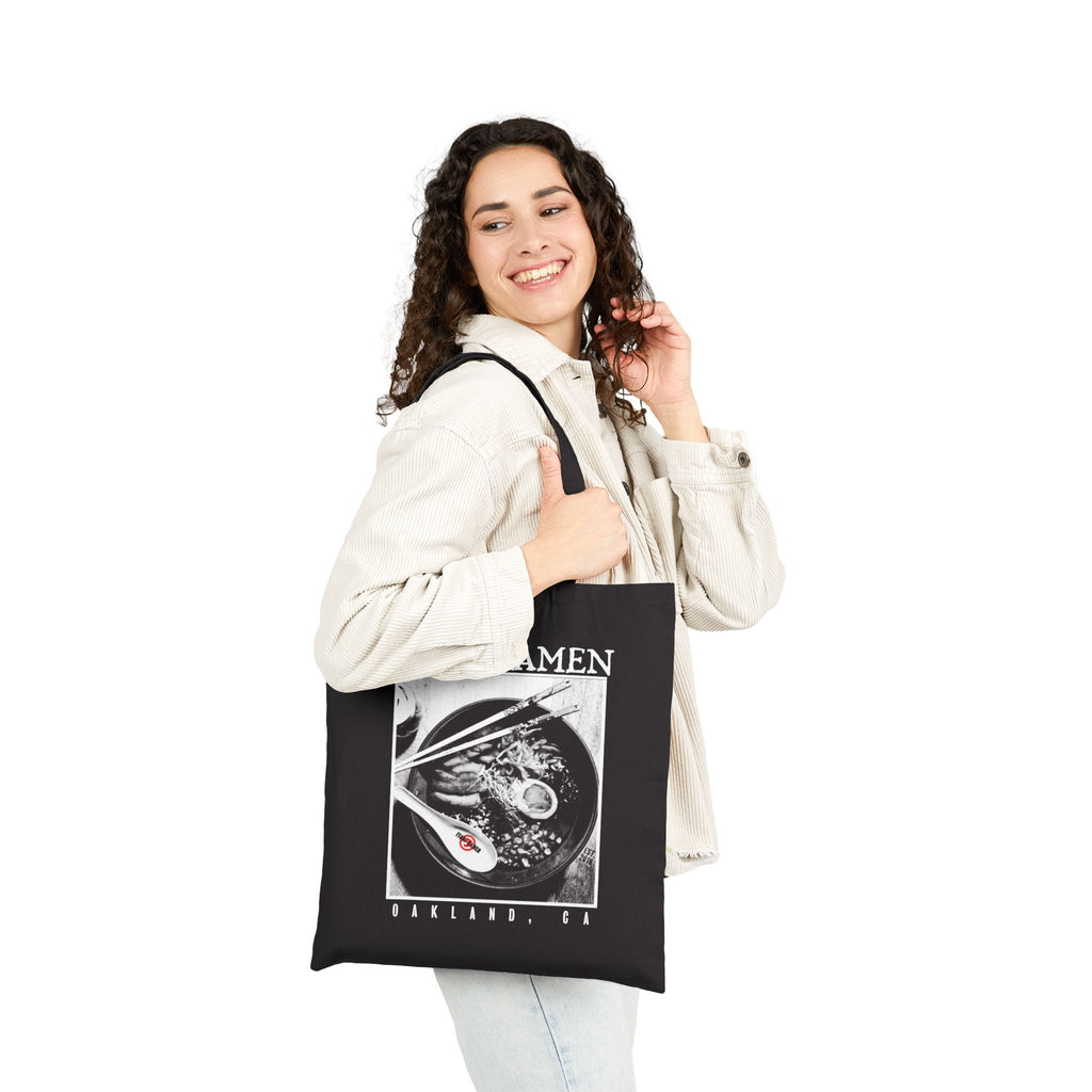 Half Tone Bowl Itani Ramen Cotton Canvas Tote Bag