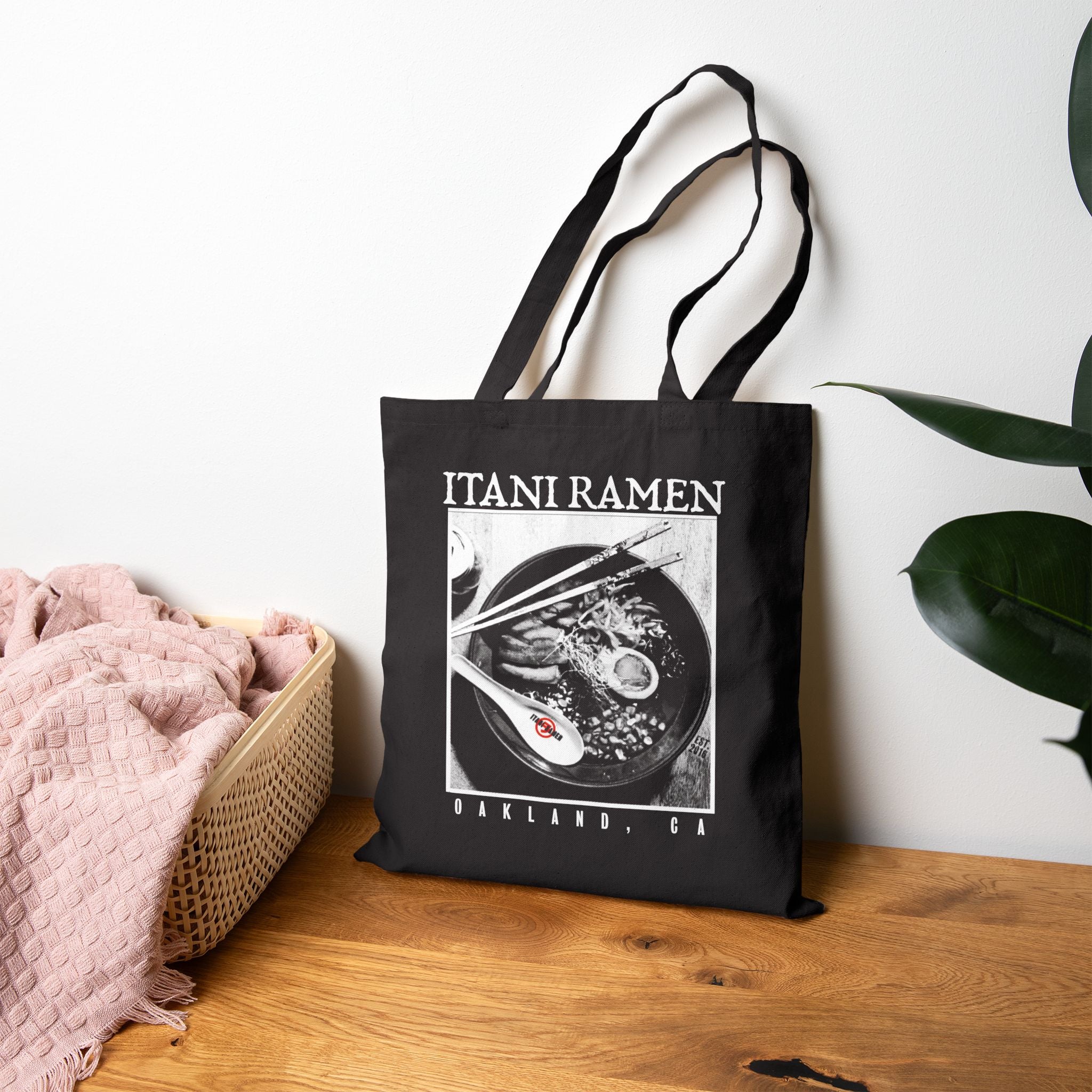 Half Tone Bowl Itani Ramen Cotton Canvas Tote Bag