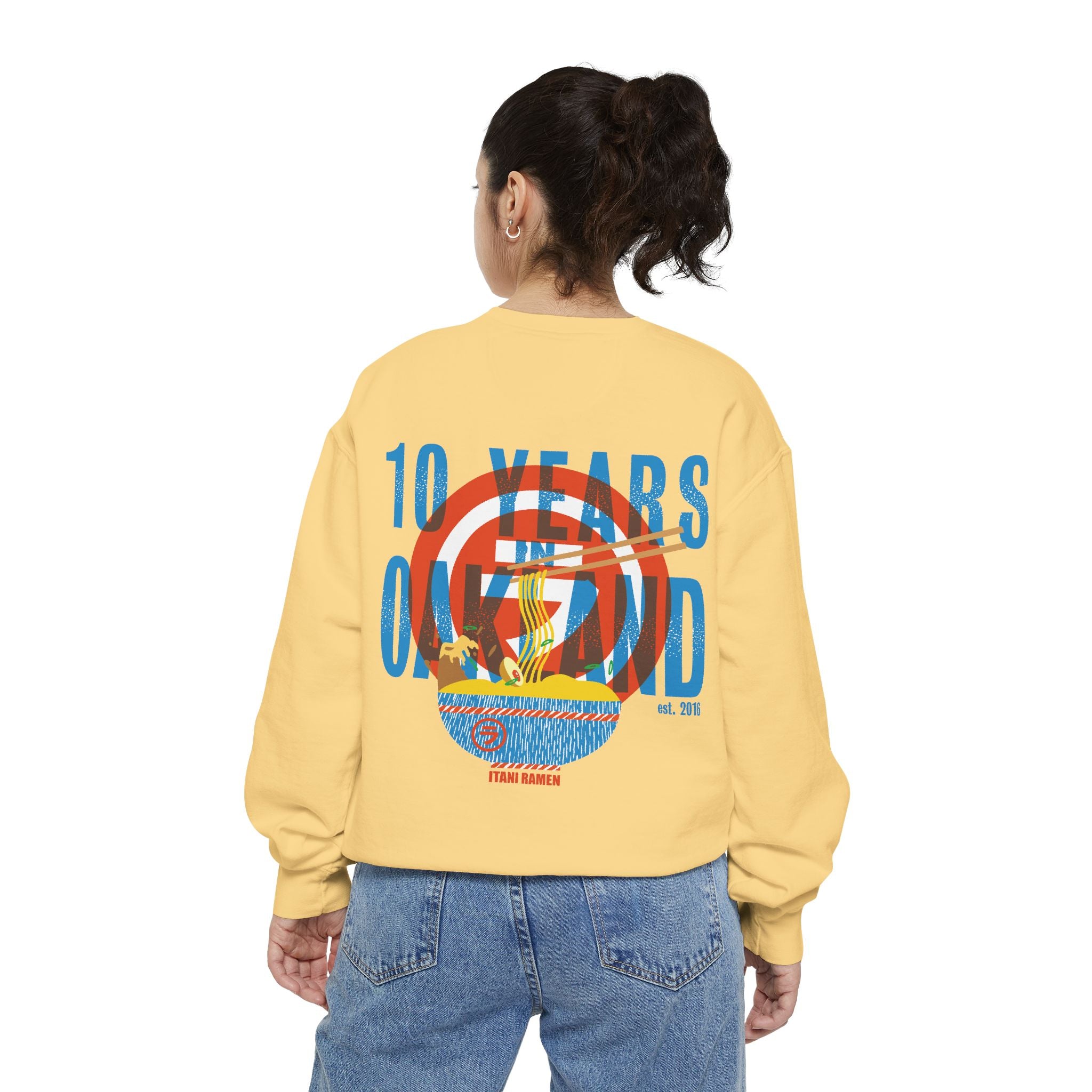 10 Years in Oakland Itani Ramen Crewneck Sweatshirt