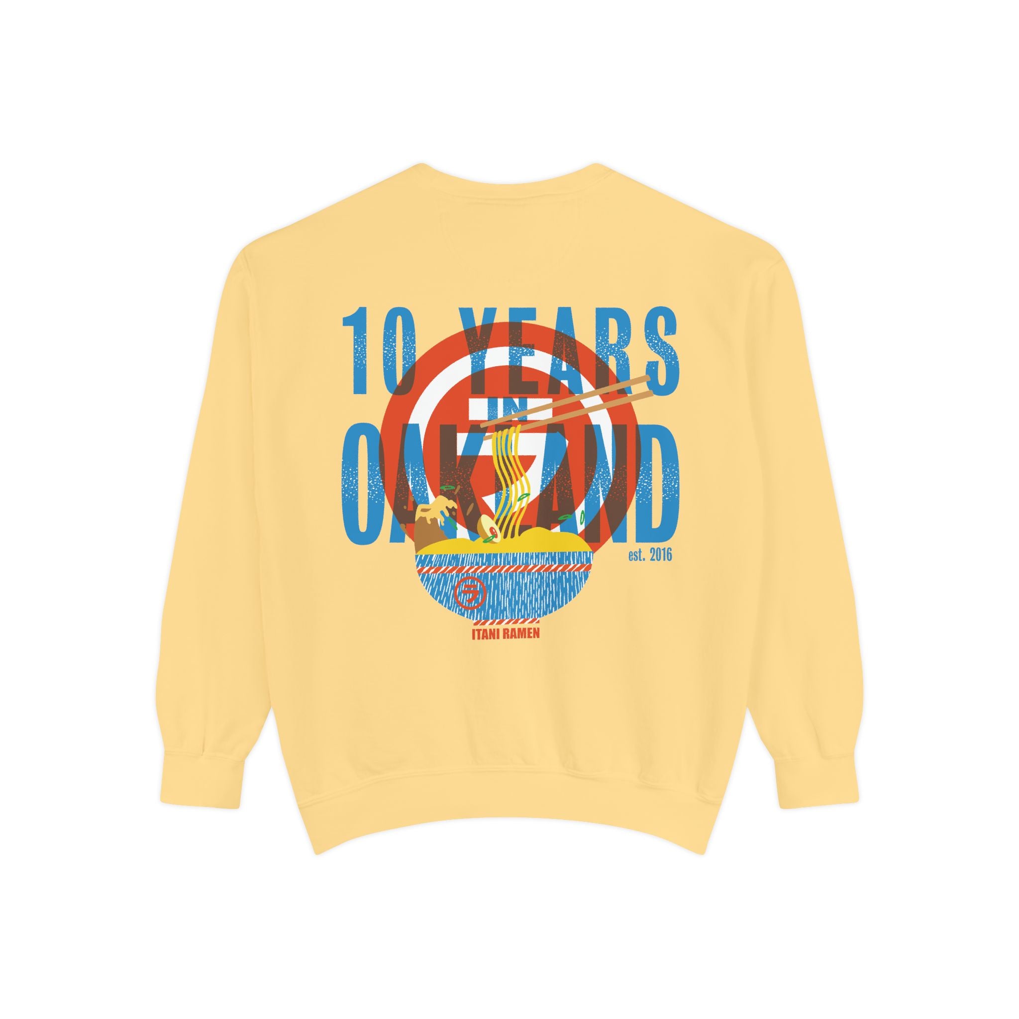 10 Years in Oakland Itani Ramen Crewneck Sweatshirt