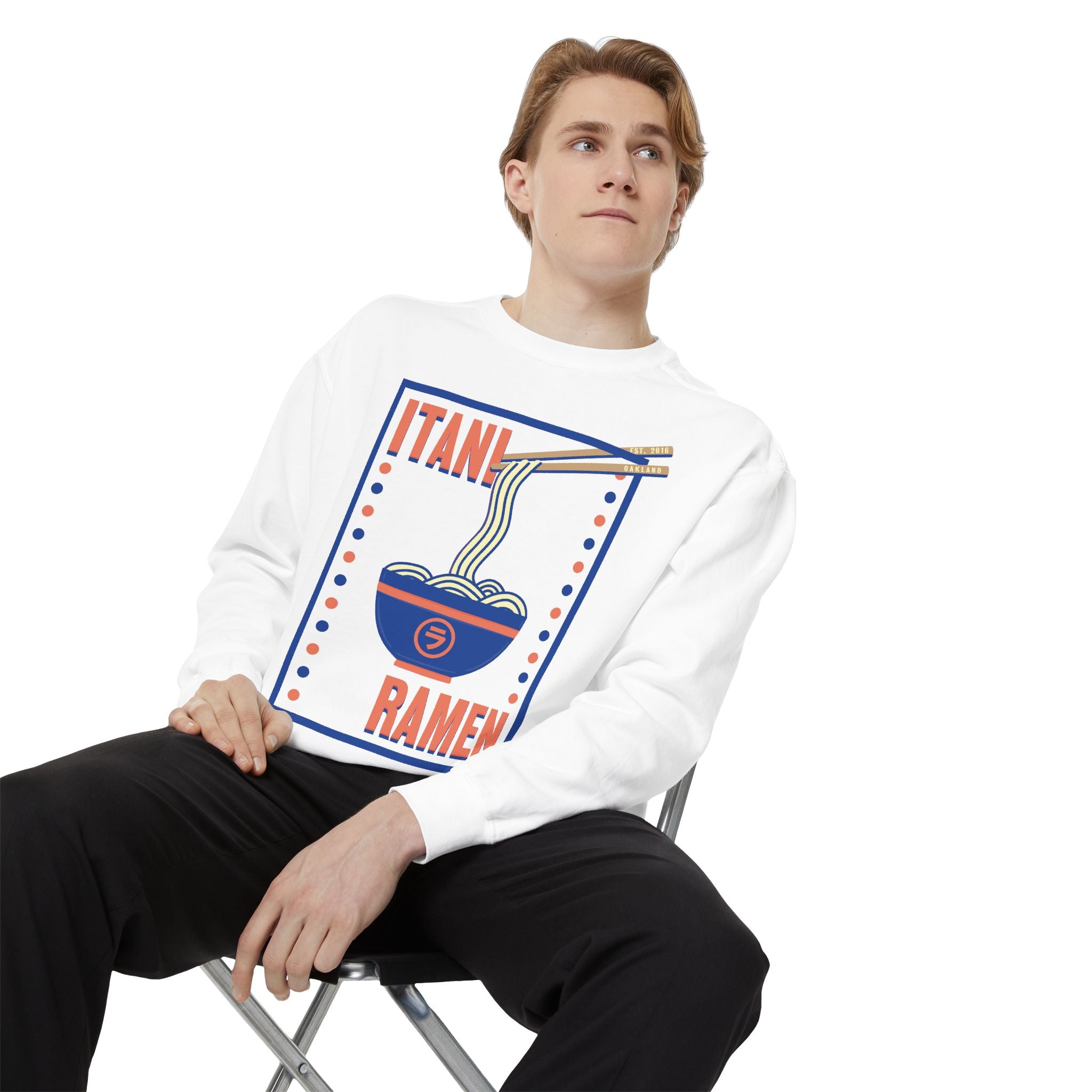 Retro Ramen Bowl Itani Ramen Crewneck Sweatshirt