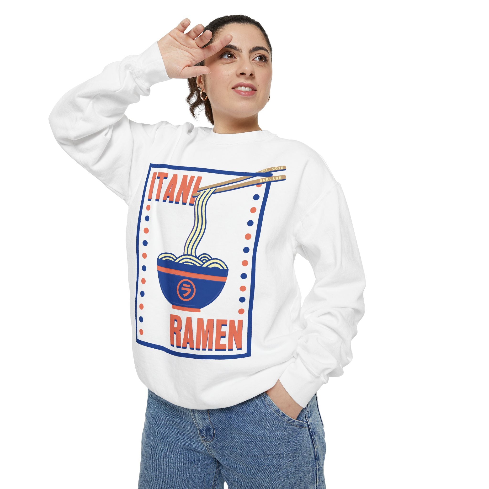 Retro Ramen Bowl Itani Ramen Crewneck Sweatshirt