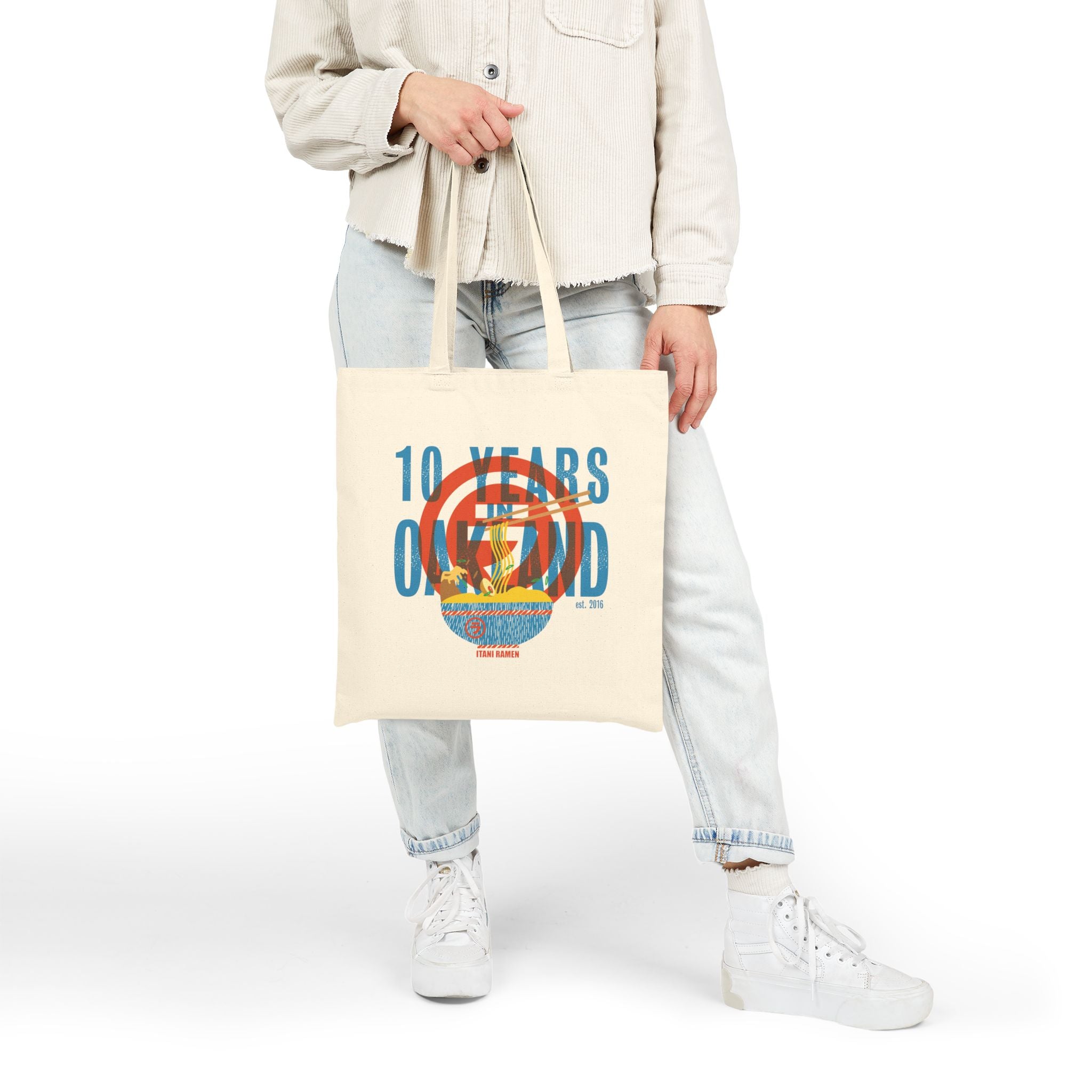 10 Years Itani Ramen Cotton Canvas Tote Bag