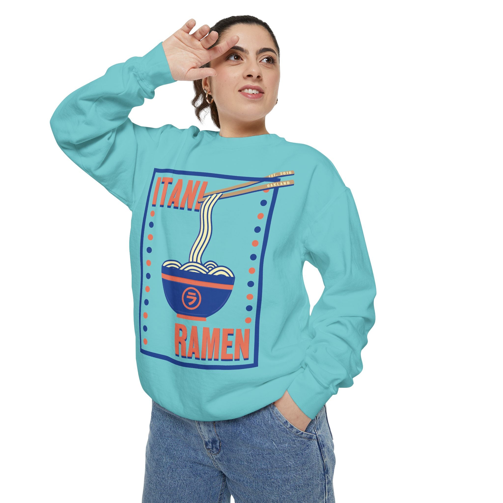 Retro Ramen Bowl Itani Ramen Crewneck Sweatshirt