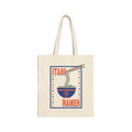 Bluee/Orange Bowl Itani Ramen Cotton Canvas Tote Bag