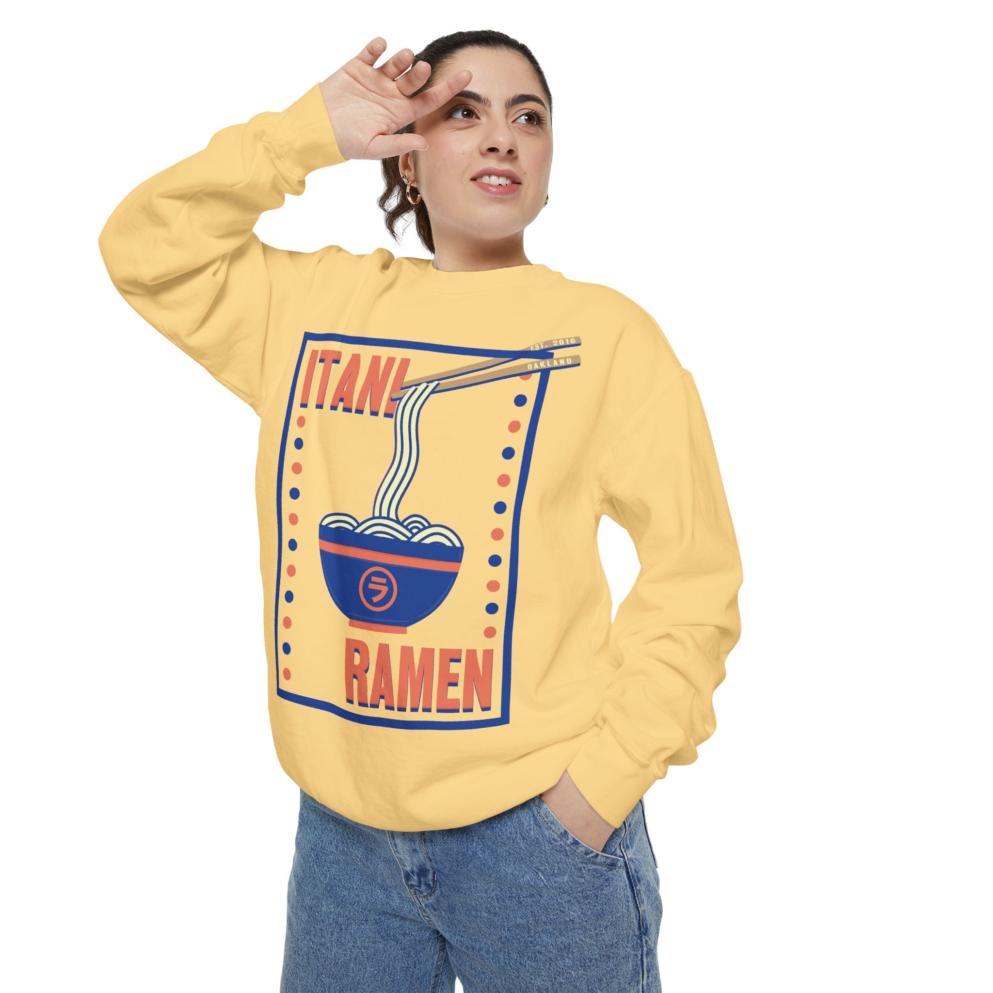 Retro Ramen Bowl Itani Ramen Crewneck Sweatshirt