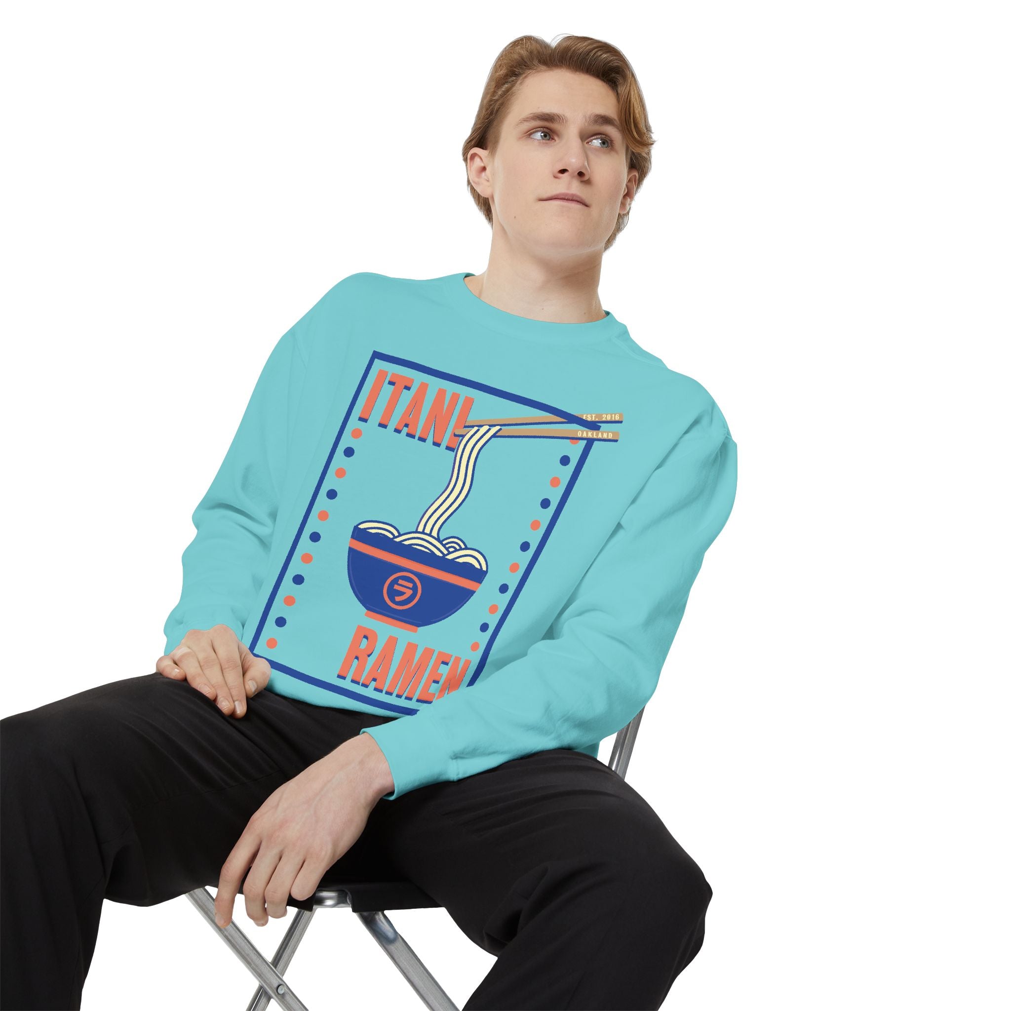 Retro Ramen Bowl Itani Ramen Crewneck Sweatshirt