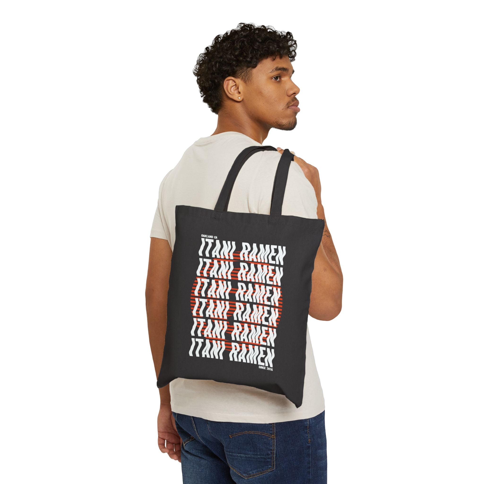 Wavy Daze Itani Ramen Cotton Canvas Tote Bag