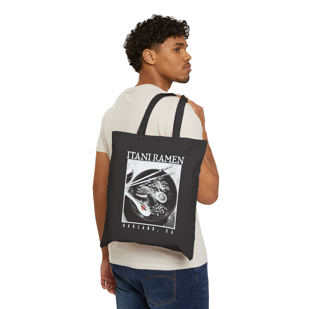 Half Tone Bowl Itani Ramen Cotton Canvas Tote Bag