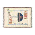 Blue/Orange Bowl Woven Blanket