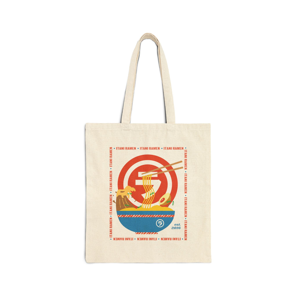 Illustrated Bowl Itani Ramen Cotton Canvas Tote Bag