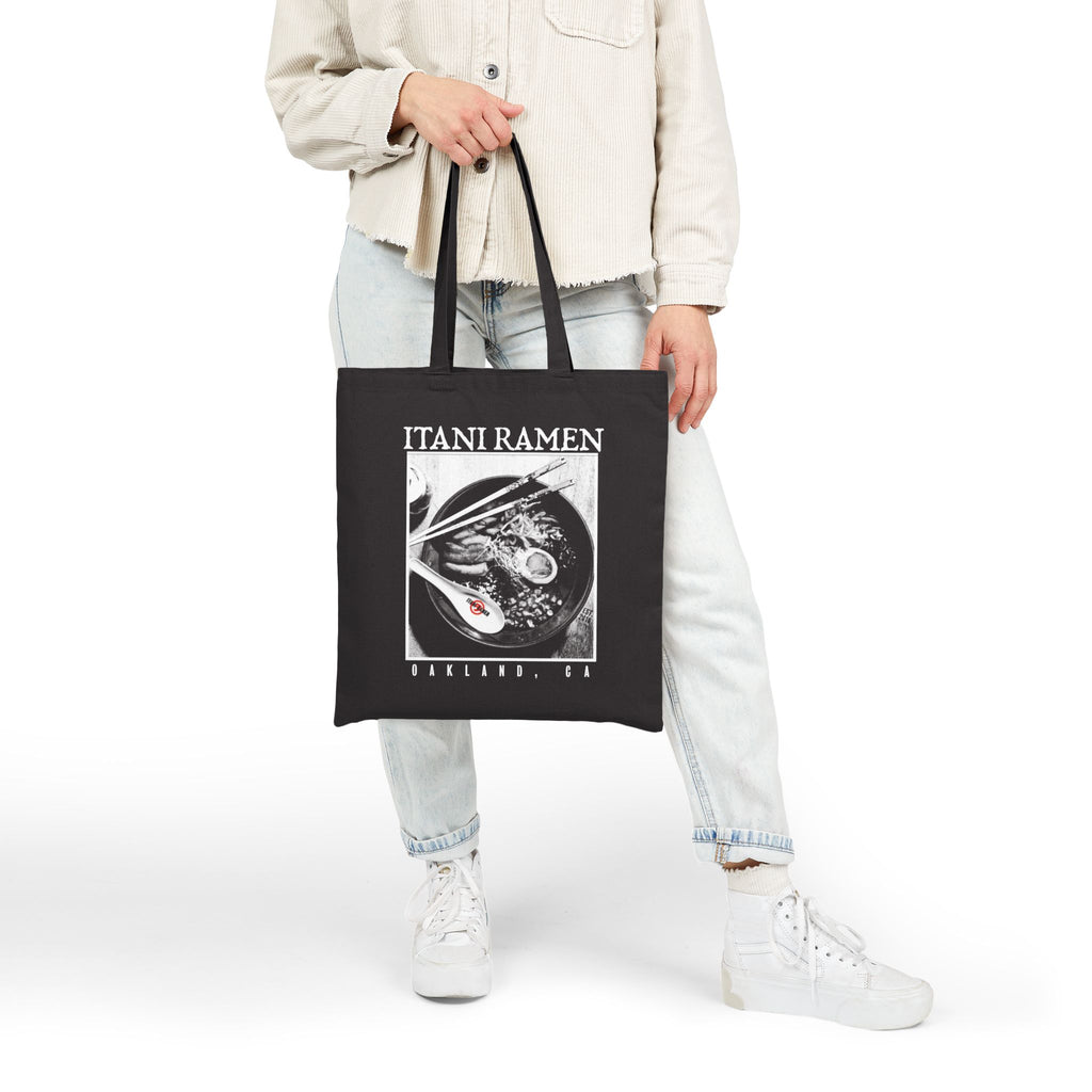 Half Tone Bowl Itani Ramen Cotton Canvas Tote Bag