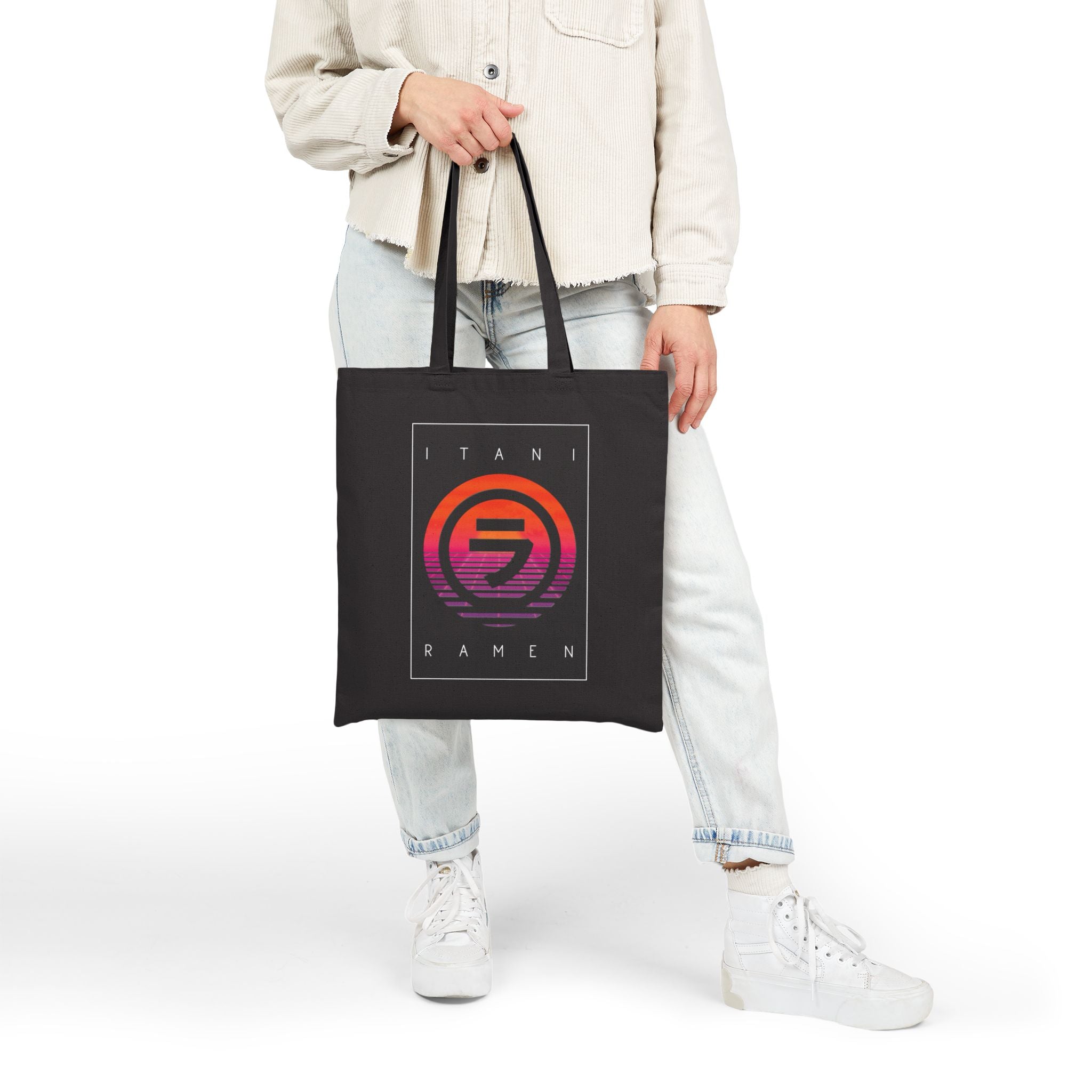 Sunset.Wav Itani Ramen Cotton Canvas Tote Bag